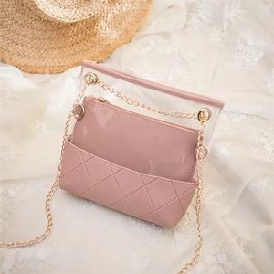 Small transparent crossbody bag w small bag inside